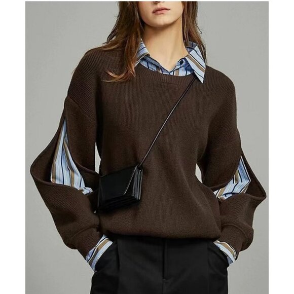 Commense 2 in 1 Ribbed Cutout Sweater NWT, Size S - Picture 4 of 14